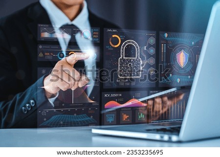 Database storage cloud technology and Big data  analytics visualization working whit file data transfer sharing, cyber, information for financial online marketing concept