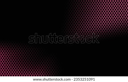 Pink background. Dark hexagon carbon fiber texture. Metal texture steel background. Design template vector illustration