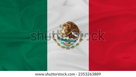 Flag of Mexico Flying in the Air