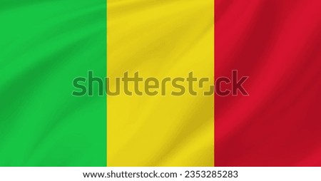 Flag of Mali Flying in the Air