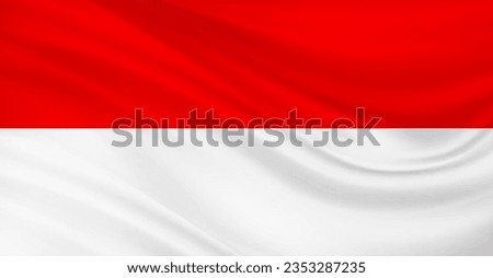 Flag of Indonesia Flying in the Air