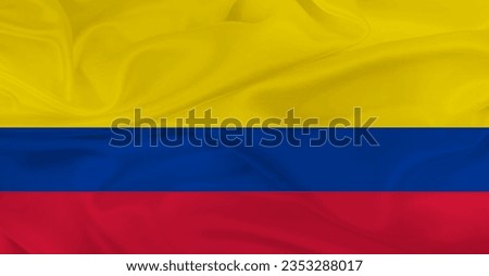 Flag of Colombia Flying in the Air