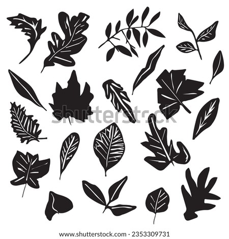 hand drawn falls leaves elements with paper cut style for cards wallpaper background social media wallpaper template