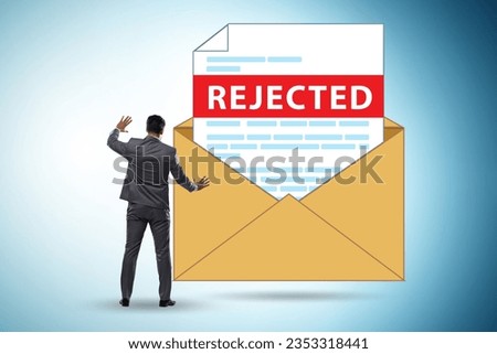 Man receiving rejection notice on his cv