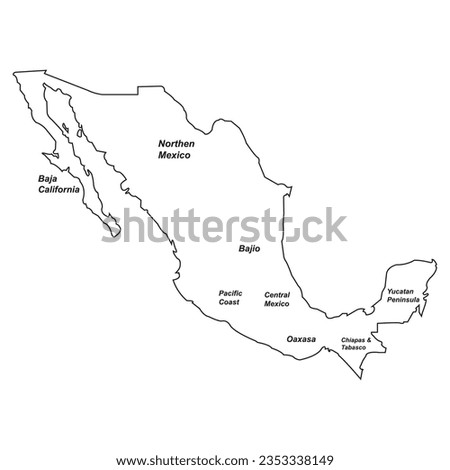 Mexico map icon vector illustration symbol design