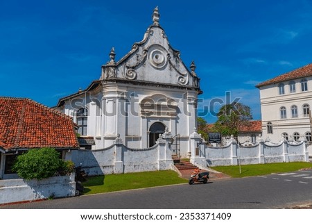 Dutch Reformed Church at Galle, Sri Lanka. Royalty-Free Stock Photo #2353371409
