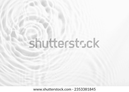 Water panoramic banner background. White water texture, aqua surface with rings and ripples Royalty-Free Stock Photo #2353381845