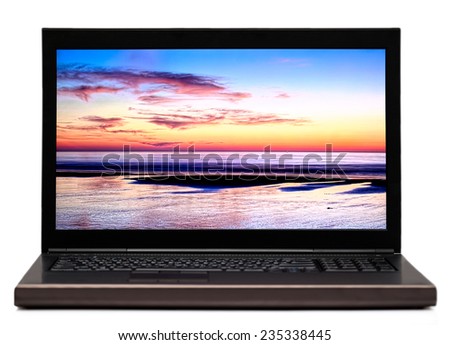  Notebook Laptop Isolated on a White Background