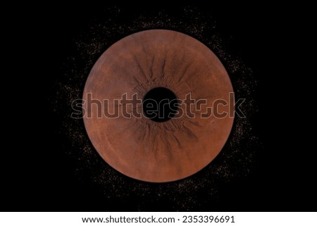 Close-up detailed macro photo of the human eye iris photo