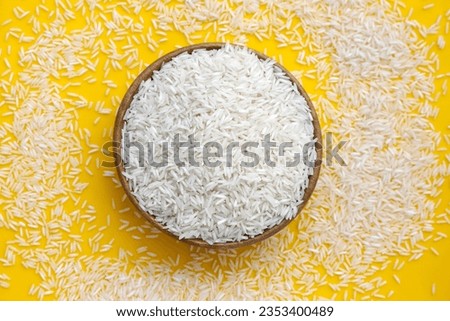 Raw super kernel basmati rice long grain Royalty-Free Stock Photo #2353400489