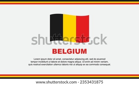 Belgium Flag Abstract Background Design Template. Belgium Independence Day Banner Social Media Vector Illustration. Belgium Design