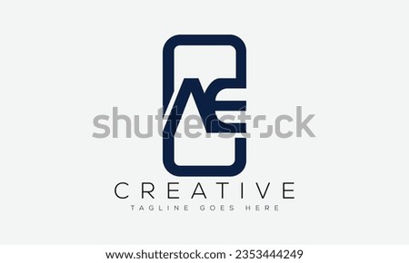 Letter AE logo design template vector illustration. Royalty-Free Stock Photo #2353444249