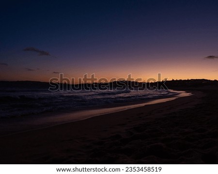 Dusk Time at Curl Curl NSW Royalty-Free Stock Photo #2353458519