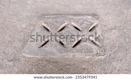 Stone grate in the Amphitheatre in El Jem, Tunisia