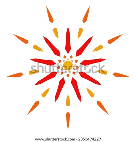 The sun symbol icon global warming vector image sun hot