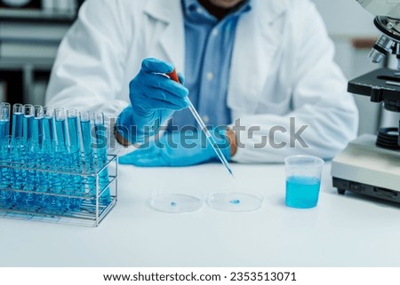 Asian male scientists white coat conducting research investigations medical laboratory, lab bacteria, microbiology laboratory public health, animal health, Aerobes, anaerobes, mycobacteria and fungi