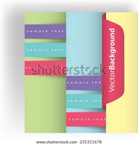 vector bookmarks on a white background 