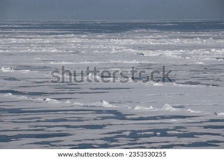 Arctic sea ice north of the Svalbard Archipelago, Norway.