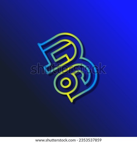the logo consists of the letter B and number 46 combined. Outline and elegant.