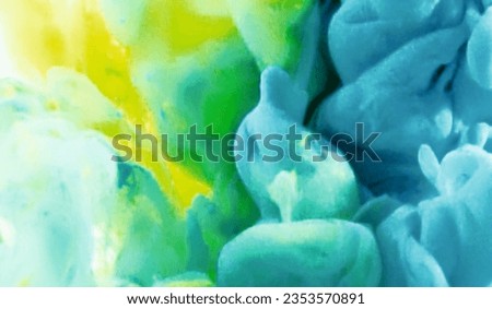 blue yellow and green paint mixes background design