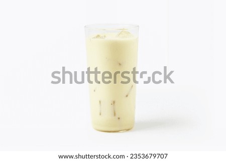 ice sweet potato latte. Photoshop source with a white background live path Royalty-Free Stock Photo #2353679707