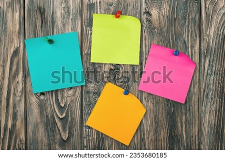 Colorful blank sticky note set Royalty-Free Stock Photo #2353680185