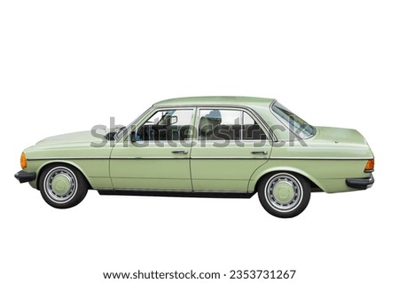 green car isolated on white background