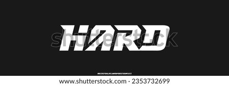 Hard, modern abstract digital alphabet font. Minimal technology typography, Creative urban sport fashion futuristic font and with numbers. vector illustration Royalty-Free Stock Photo #2353732699