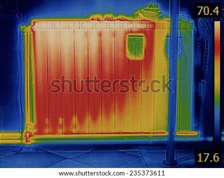 Air Gap in Radiator Heater Thermal Image