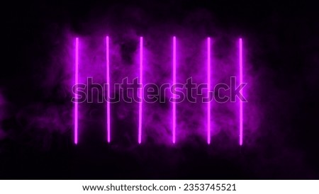 Colored neon light with smoke Royalty-Free Stock Photo #2353745521