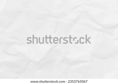 Grunge wrinkled white color paper textured background with copy space. Use for decoration or layer