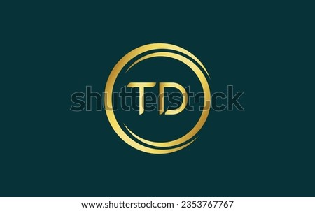 Initial Letter td  Linked Logo for business and company identity. Modern Letter td Logo Vector Template with modern trendy golden logo