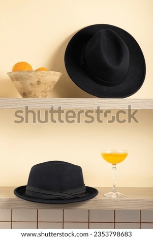Fedora Hat. Fedora Hat background. Unisex Wide Brim Fedora Hats with Belt Buckle. Panama Trilby Hat. Headdress, Headgear, Head Wear. Fashionable Hats. stylish hats. Royalty-Free Stock Photo #2353798683