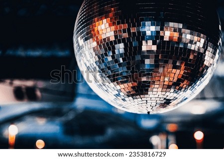 disco mirror ball in nightclub Royalty-Free Stock Photo #2353816729