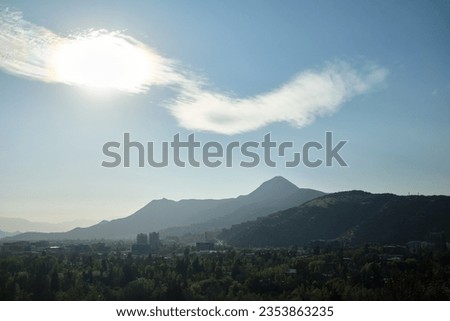 view from the andes mountain range in chile