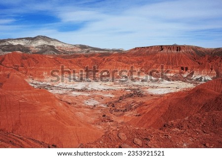 General view of the Valley of the Moon or Valley of Mars located in Cusi Cusi, Jujuy
