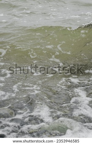 View of small waves, waves of the sea.