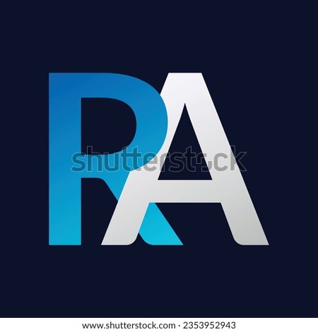 Abstract RA letter logo design template. Vector Logo Illustration.