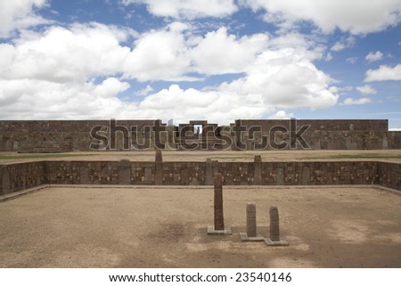 Tiwanaku (Tiahuanaco and Tiahuanacu) is an important Pre-Columbian archaeological site in western Bolivia.