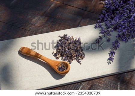 dry herbs. Alternative medicine. Dried Lavender. A useful tea supplement, herbal tea.