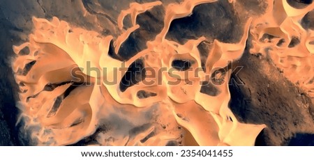   abstract landscape photo of the deserts of Africa from the air emulating when it dawns in the desert,
