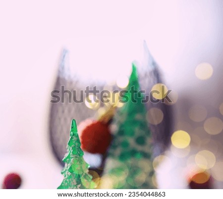 Christmas background with fir tree and decoration on dark wooden