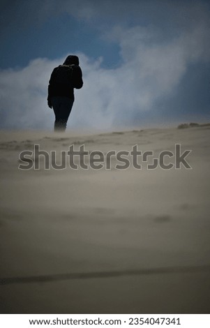 Sandstorm in a summer and windy day in Denmark