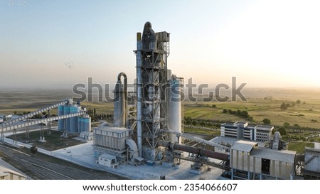 Cement factory pictures taken at sunrise 