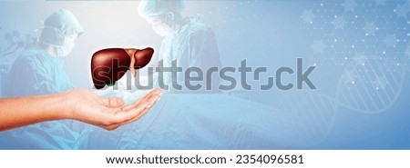 Liver transplant, liver care, liver health Royalty-Free Stock Photo #2354096581