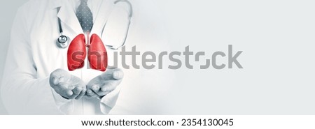 Lungs transplant and disease,  lungs health Royalty-Free Stock Photo #2354130045