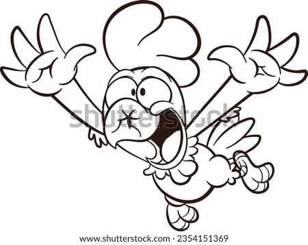 Funny Cartoon Hen coloring pages