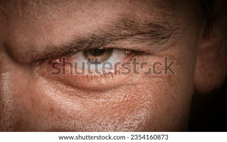 detail of man  eyes   expression