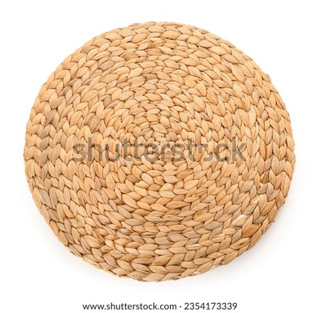 Wicker mat isolated on white background Royalty-Free Stock Photo #2354173339