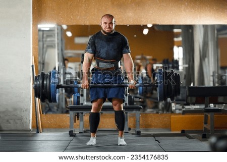 Strongman, Axle deadlift , Athletic, fitness. Royalty-Free Stock Photo #2354176835
